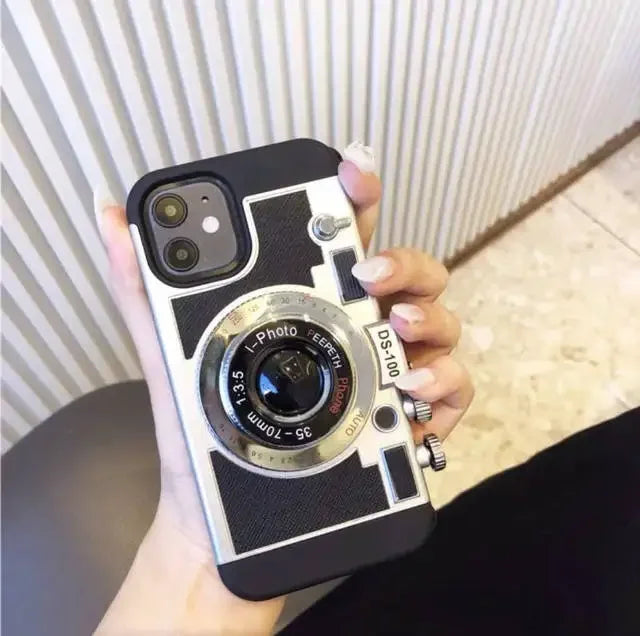 Retro Camera Leather iPhone Case